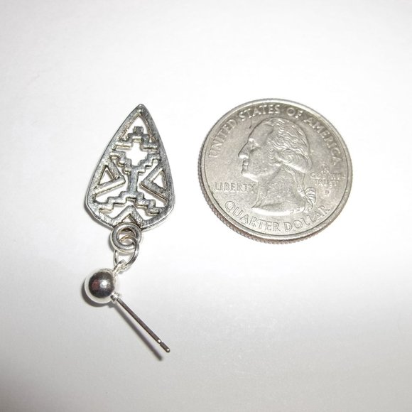 Men's Single Stud Earrings Silver Arrow Post Unisex Style Fashion Accessory 5439 - Picture 5 of 9